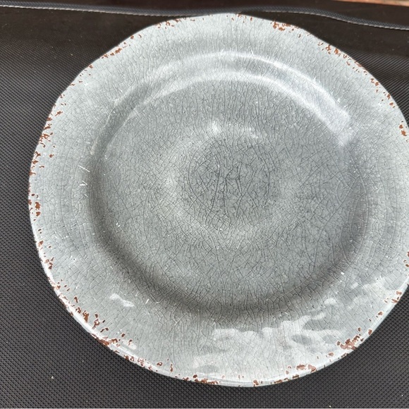Pier 1 Imports Melamine Carmelo  Gray Crackle 8 1/2” Salad Luncheon Plates 3 - Picture 4 of 5